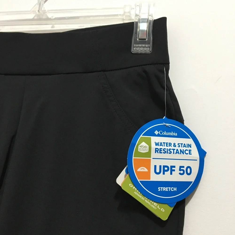 🆕 Columbia Women's Anytime Casual Capri Stretch Pants Black UPF 50_4